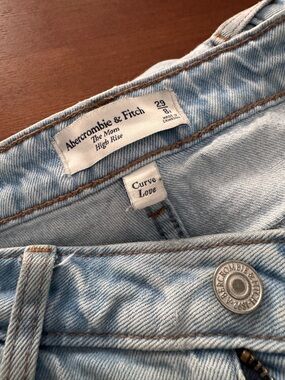 Abercrombie & Fitch Light Blue High-Rise Mom Jeans